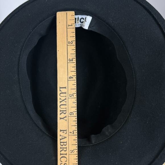 Amici Accessories Felted Wool Hat Womens Metallic Band One Size Black - Picture 8 of 9